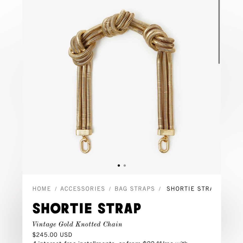Clare V Gold Knotted Chain Shortie Strap